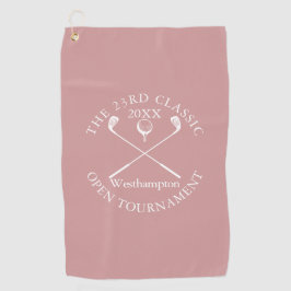 Golf Tournament Classic Event Dusty Rose Pink Golfhandtuch