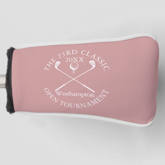 Golf Tournament Classic Event Dusty Rose Pink Headcover (Vorderseite)