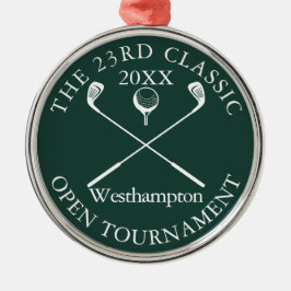 Golf Tournament Classic Event Emerald Green Award Ornament Aus Metall