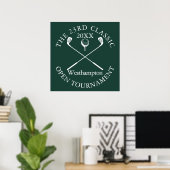 Golf Tournament Classic Event Emerald Green Sign Poster (Heimbüro)