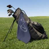 Golf Tournament Classic Event Navy Blue Golfhandtuch (Gras)