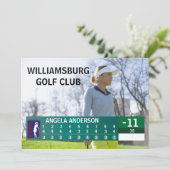 GOLF TOURNATION NIEDRIGER SCORE GOLFER AWARD EINLADUNG (Stehend Vorderseite)