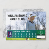 GOLF TOURNATION NIEDRIGER SCORE GOLFER AWARD EINLADUNG (Vorne/Hinten)