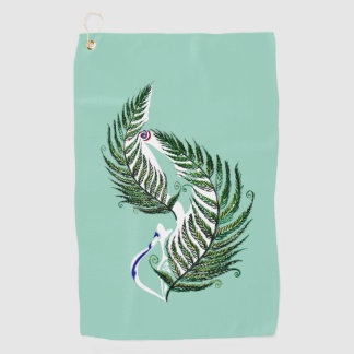 Golf Towel Aotearoa NZ Country Fern Design Golfhandtuch