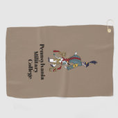 * GOLF TOWEL (braun) mit PMC-Logo Golfhandtuch (Horizontal)