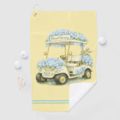 Golf Towel | Hydrangea Floral Fairway Gift Golfhandtuch (Insitu)