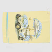 Golf Towel | Hydrangea Floral Fairway Gift Golfhandtuch (Horizontal)