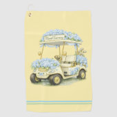 Golf Towel | Hydrangea Floral Fairway Gift Golfhandtuch (Vorderseite)
