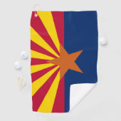 Golf Towel mit Fahne von Arizona, USA Golfhandtuch (Insitu)