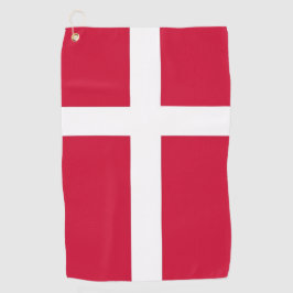 Golf Towel mit Flagge von Dänemark Golfhandtuch