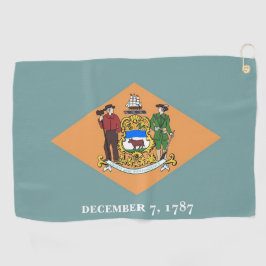 Golf Towel mit Flagge von Delaware, USA Golfhandtuch