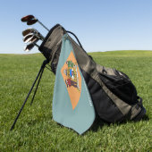 Golf Towel mit Flagge von Delaware, USA Golfhandtuch (Gras)