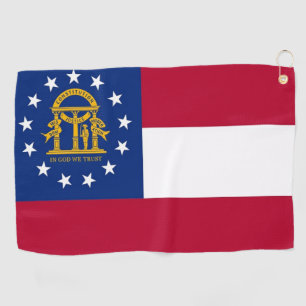 Golf Towel mit Flagge von Georgia, USA Golfhandtuch