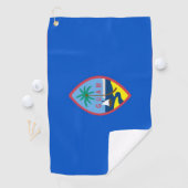 Golf Towel mit Flagge von Guam, USA Golfhandtuch (Insitu)
