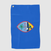Golf Towel mit Flagge von Guam, USA Golfhandtuch (Vorderseite)