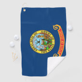 Golf Towel mit Flagge von Idaho, USA Golfhandtuch (Insitu)