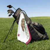 Golf Towel mit Flagge von Kalifornien, USA Golfhandtuch (Gras)