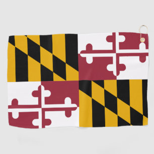 Golf Towel mit Flagge von Maryland, USA Golfhandtuch