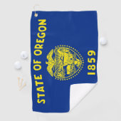 Golf Towel mit Flagge von Oregon, USA Golfhandtuch (Insitu)