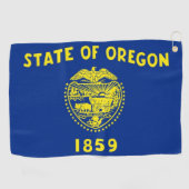 Golf Towel mit Flagge von Oregon, USA Golfhandtuch (Horizontal)