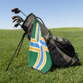 Golf Towel mit Flagge von Portland City, USA Golfhandtuch (Gras)