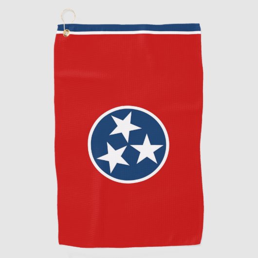 Golf Towel mit Flagge von Tennessee, USA Golfhandtuch (Vorderseite)