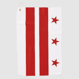 Golf Towel mit Flagge von Washington DC, USA Golfhandtuch