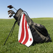 Golf Towel mit Flagge von Washington DC, USA Golfhandtuch (Gras)