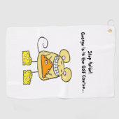 Golf Towel Mouse Cheese Pizza  Golfhandtuch (Horizontal)