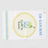 Golf Towel | Of Course Golf Is Tonic Golfhandtuch (Horizontal)