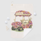 Golf Towel | Pansy Floral Fairway Gift Golfhandtuch (Insitu)