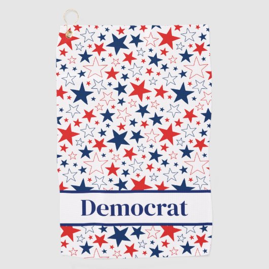 Golf Towel Patriotic Stars Demokrat Golfhandtuch (Vorderseite)