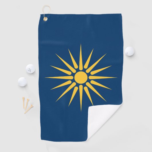 Golf Towel with flag of Macedonia, Greece Golfhandtuch (Insitu)