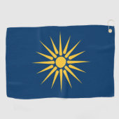Golf Towel with flag of Macedonia, Greece Golfhandtuch (Horizontal)