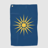 Golf Towel with flag of Macedonia, Greece Golfhandtuch (Vorderseite)