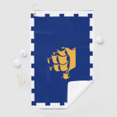 Golf Towel with flag of Quebec City, Canada Golfhandtuch (Insitu)