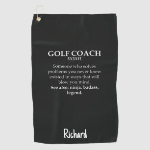 Golf-Trainer-Geschenke Lustiger Golfer-Trainer Leh Golfhandtuch