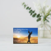 Golf-Trainer-Szene-Geschäftskarten Visitenkarte (Stehend Vorderseite)