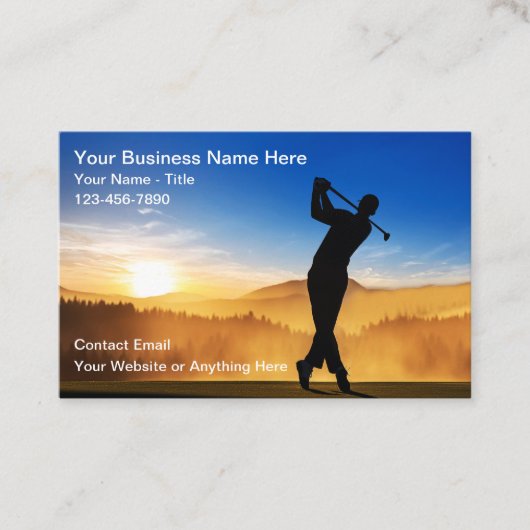 Golf-Trainer-Szene-Geschäftskarten Visitenkarte (Vorderseite)