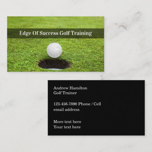 Golf Training Beruflich Business Visitenkarten Visitenkarte (Vorne/Hinten)