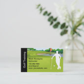 Golf Training Instructor Business Card Visitenkarte (Stehend Vorderseite)