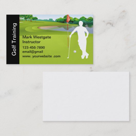 Golf Training Instructor Visitenkarte (Vorne/Hinten)