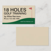 Golf-Training und Lehrer Visitenkarte (Vorne/Hinten)