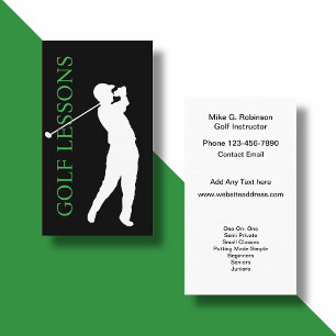 Golf-Trainingslehrer-Kurse Visitenkarte