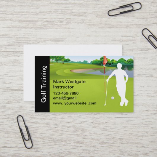 Golf-Trainingslehrer Visitenkarte (Vorderseite/Rückseite Beispiel)