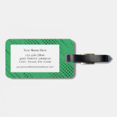 Golf Travel Male Golfer Man Silhouette Green Black Gepäckanhänger (Rückseite horizontal)