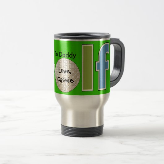 Golf Travel Mug Reisebecher (VorderseiteRechts)