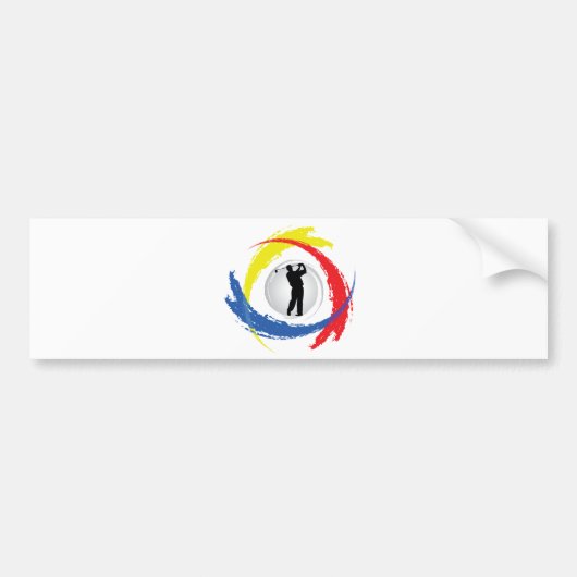 Golf-Tricolor Emblem Autoaufkleber (Vorne)