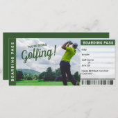 Golf Trip Geschenkgutschein Boarding Pass (Vorne/Hinten)