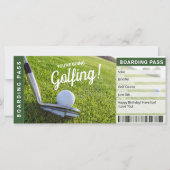 Golf Trip Geschenkgutschein Boarding Pass (Vorderseite)